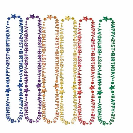 GOLDENGIFTS Happy in.21st in. Birthday Beads-of-Expression, 12PK GO48545
